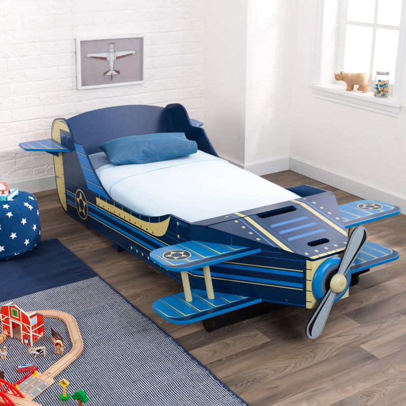 KidKraft Airplane Convertible Toddler Bed Wayfair.co.uk